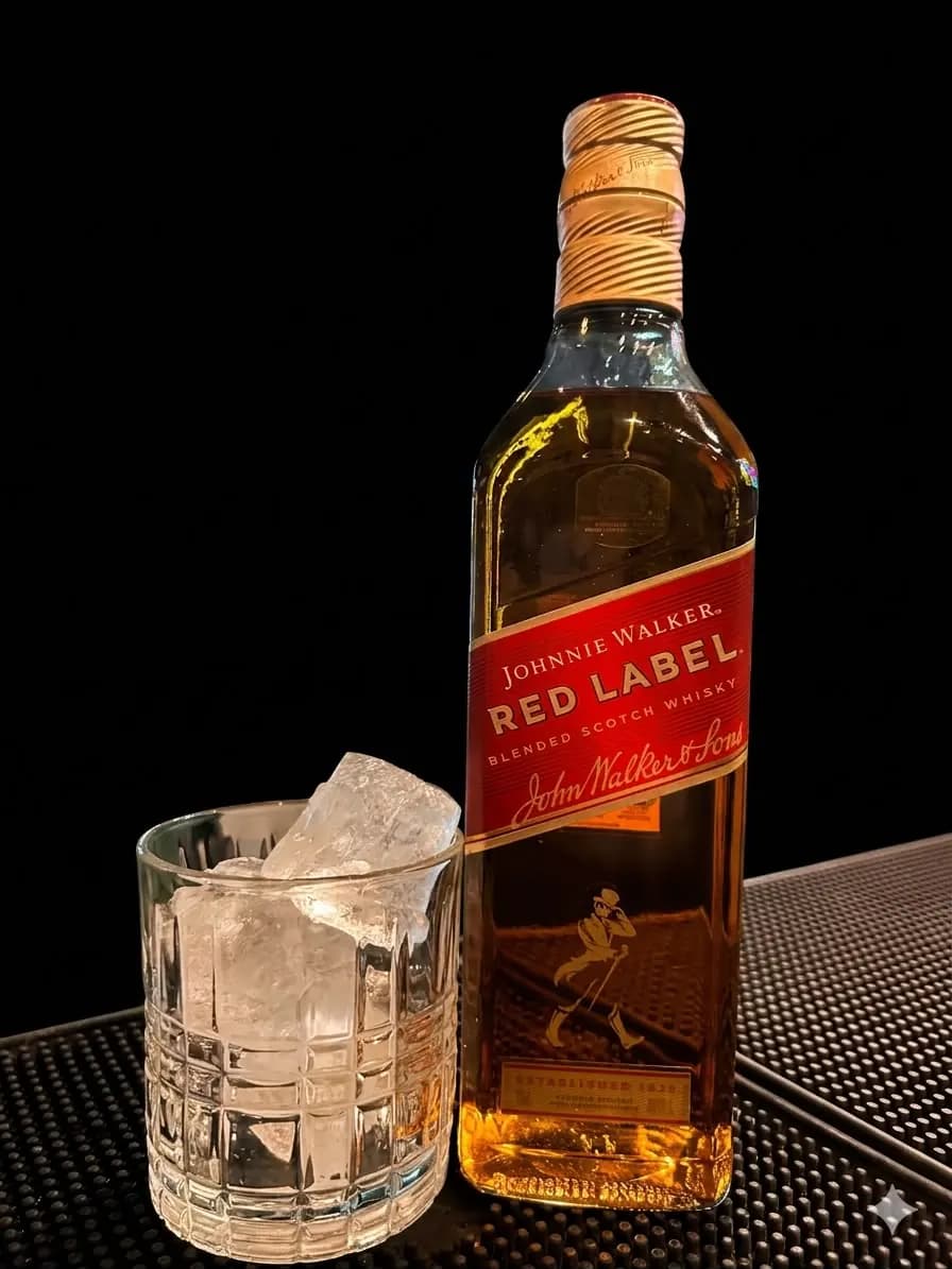 WHISKY RED LABEL A LAS ROCAS